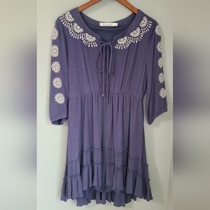Solitaire Blue Boho Dress
